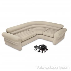 Intex Inflatable Corner Living Room Sectional Sofa + Air Pump | 68575EP + 66623E